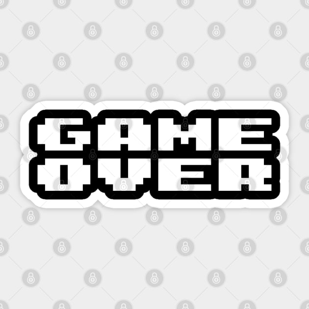 Game Over Sticker by GreenGuyTeesStore